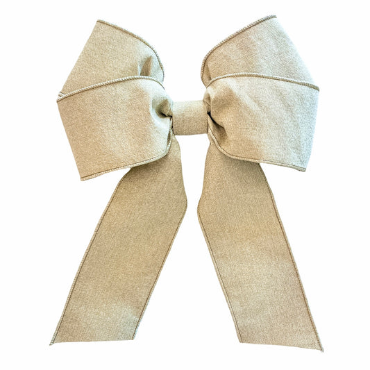 Gold Linen Lurex Bow