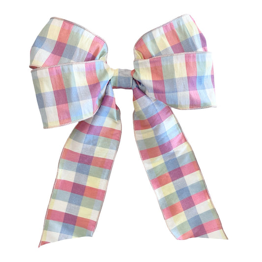 Sherbet Grand Check Bow