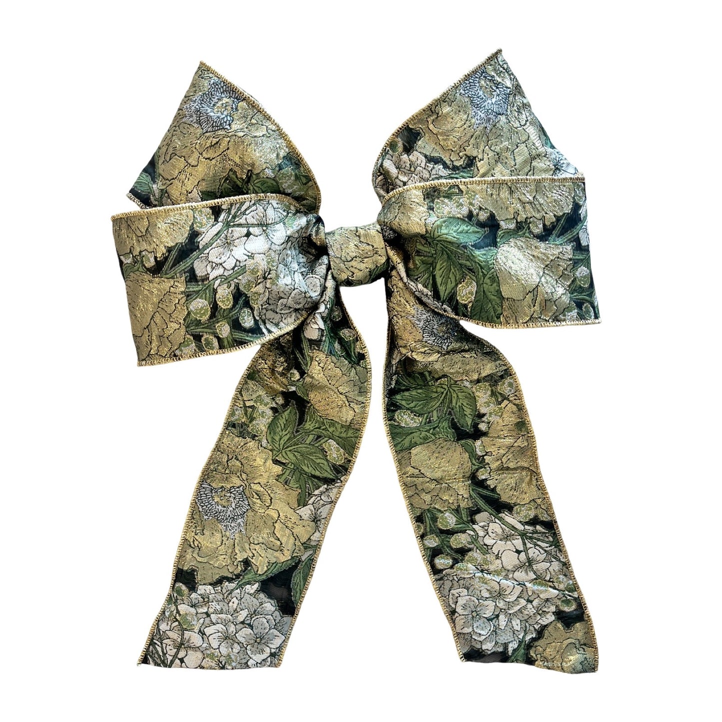 Green Metallic Jacquard Bow