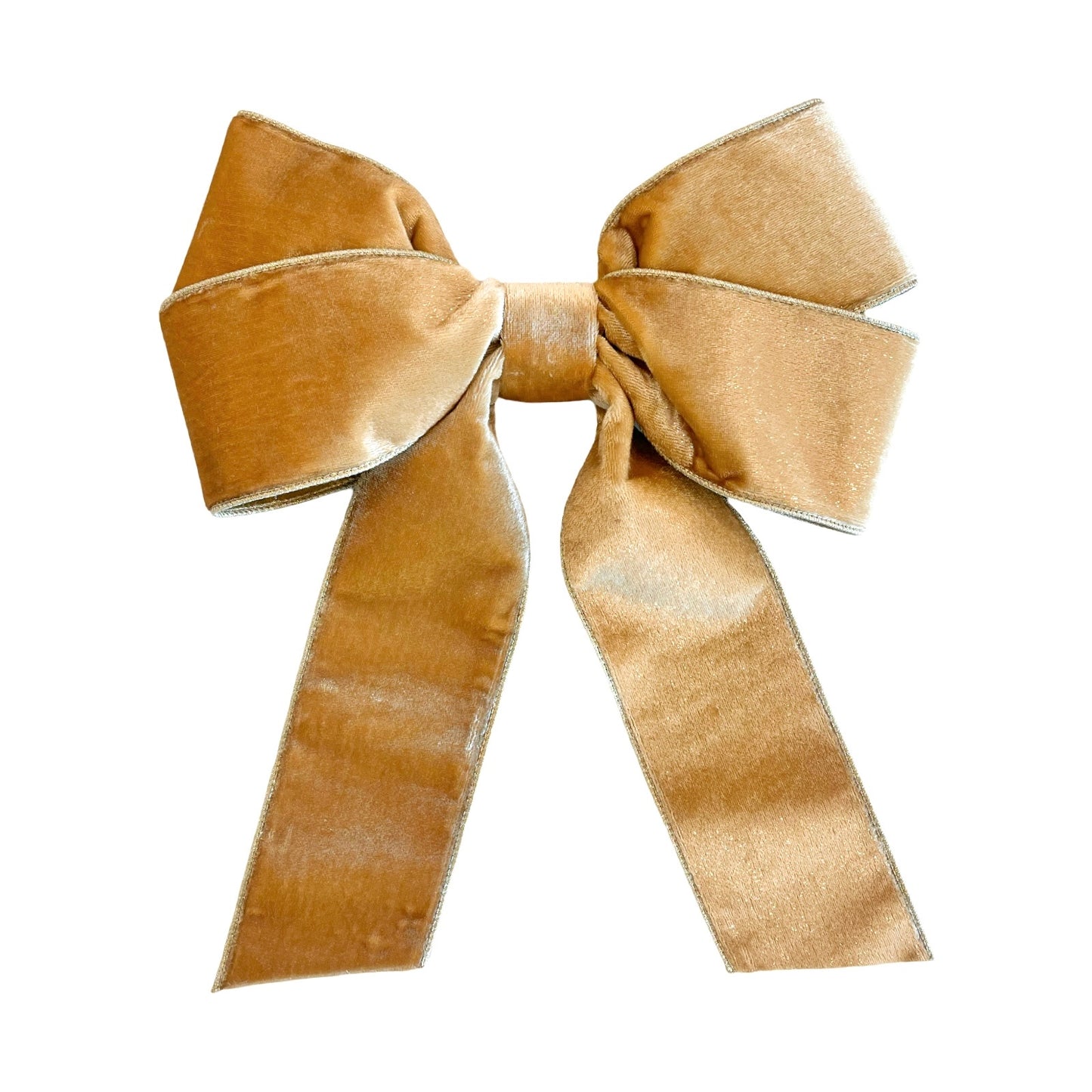 Champagne Plush Velvet Bow