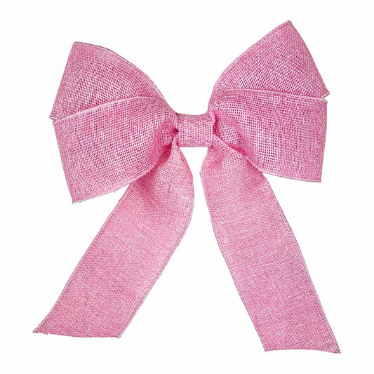 Pink Rustic Burlap Bow